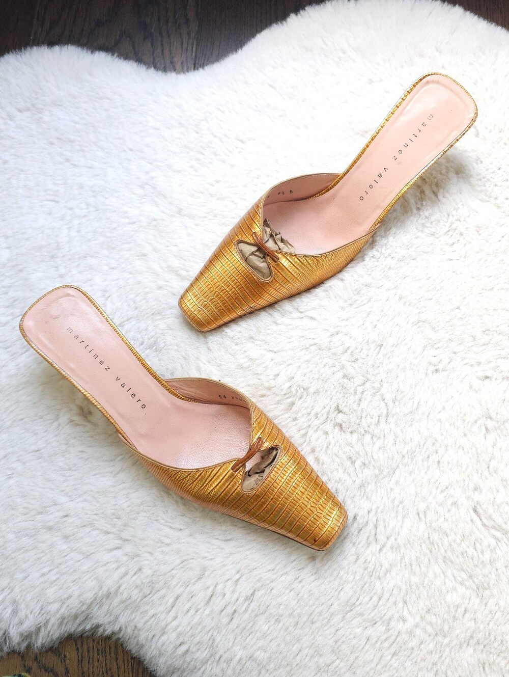 Y2K Euro Fairy Mermaid Irridescent Leather Kitten Heels